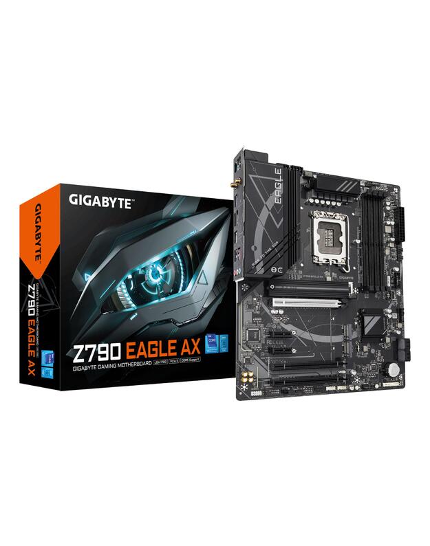 Mainboard|GIGABYTE|Intel Z790 Express|LGA 1700|ATX|RAM DDR5-SDRAM|4xSlots|Wi-Fi Yes|Bluetooth Yes|3xNumber of M.2 (M) slots|Z790EAGLEAX1.2
