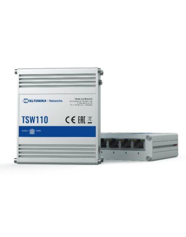 Switch|TELTONIKA|TSW110|Desktop/pedestal|DIN Rail|TSW110