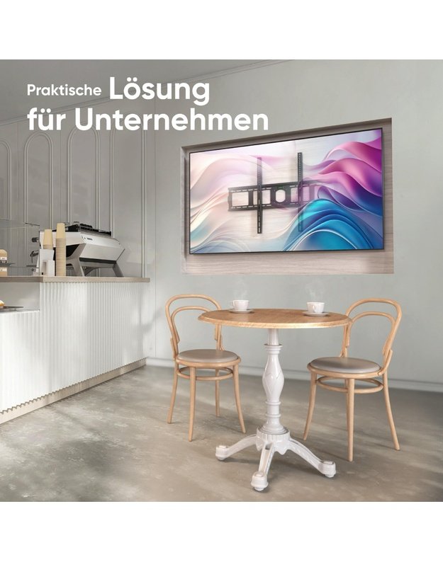 Sieninis televizoriaus laikiklis Onkron 55–100", juodas (UF4-B)