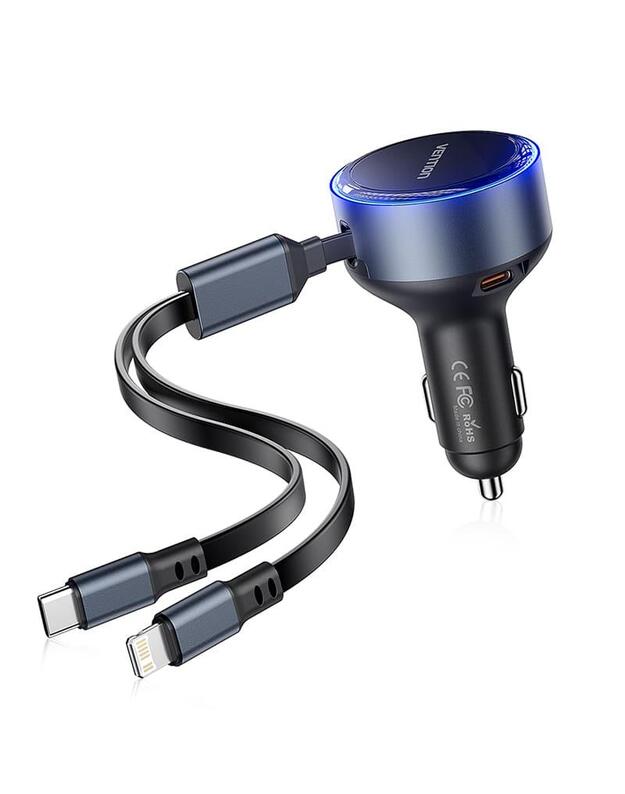 MOBILE CHARGER CAR USB/3P BLACK FFOB0 VENTION