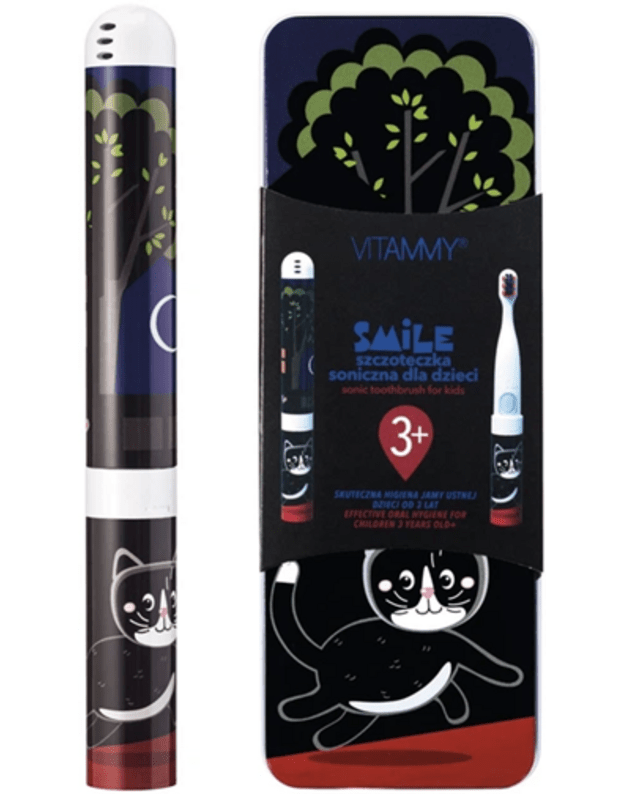 Elektrinis dantų šepetėlis VITAMMY SMILE BLACK CAT ( 3+) 2