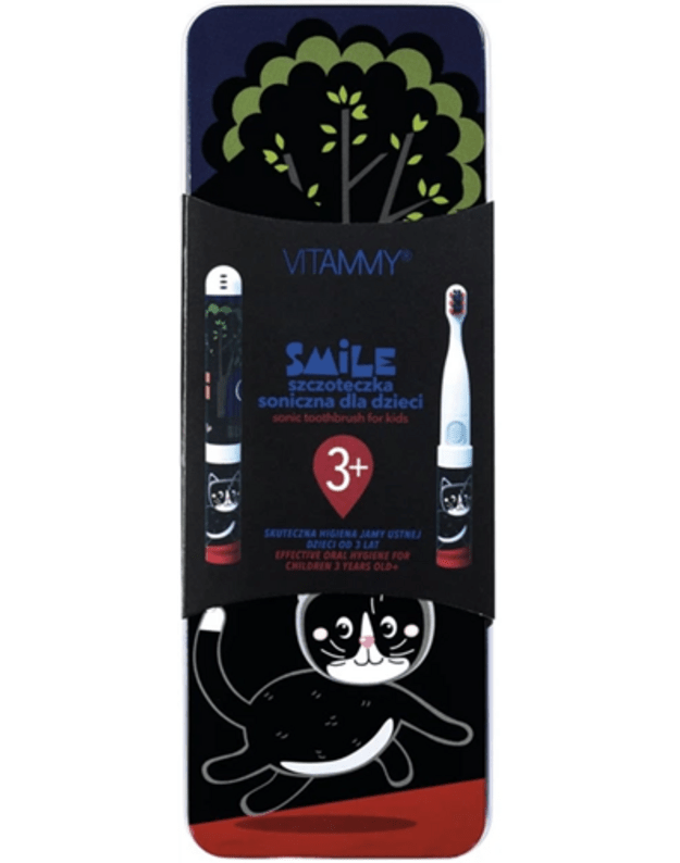 Elektrinis dantų šepetėlis VITAMMY SMILE BLACK CAT ( 3+) 4