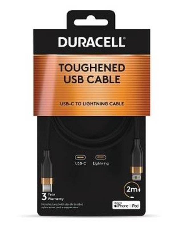 CABLE LIGHTNING TO USB-C 2M/DRU5024A DURACELL
