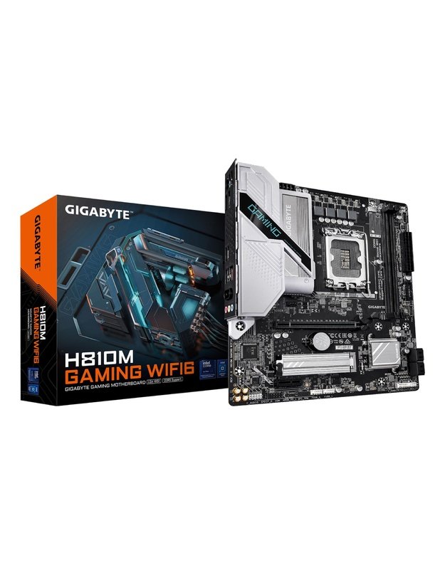 Mainboard|GIGABYTE|1xNumber of M.2 (M) slots|micro ATX|Intel H810|Bluetooth Yes|Wi-Fi Yes|2xSlots|RAM DDR5-SDRAM|LGA 1851 (Socket V1)|H810MGAMINGWIFI6