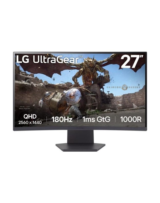 LCD Monitor|LG|27GS60QC-B|27 |Gaming/Curved|Panel VA|2560x1440|16:9|180 Hz|Matte|1 ms|Tilt|Colour Black|27GS60QC-B