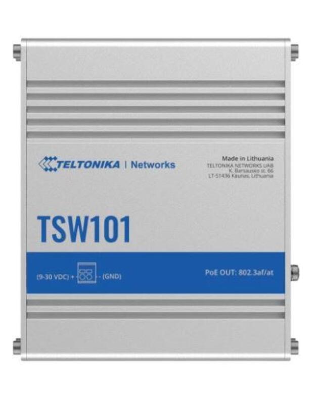 Switch|TELTONIKA|TSW101|5xRJ45|PoE ports 4|60 Watts|TSW101
