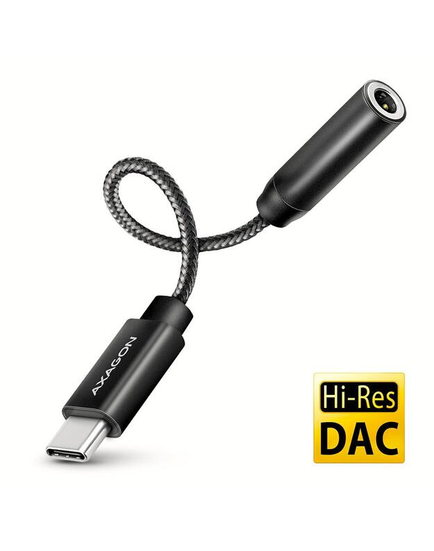 ADAPTER USB-C TO AUDIO 3.5MM/DAC 0.1M ADA-HC AXAGON