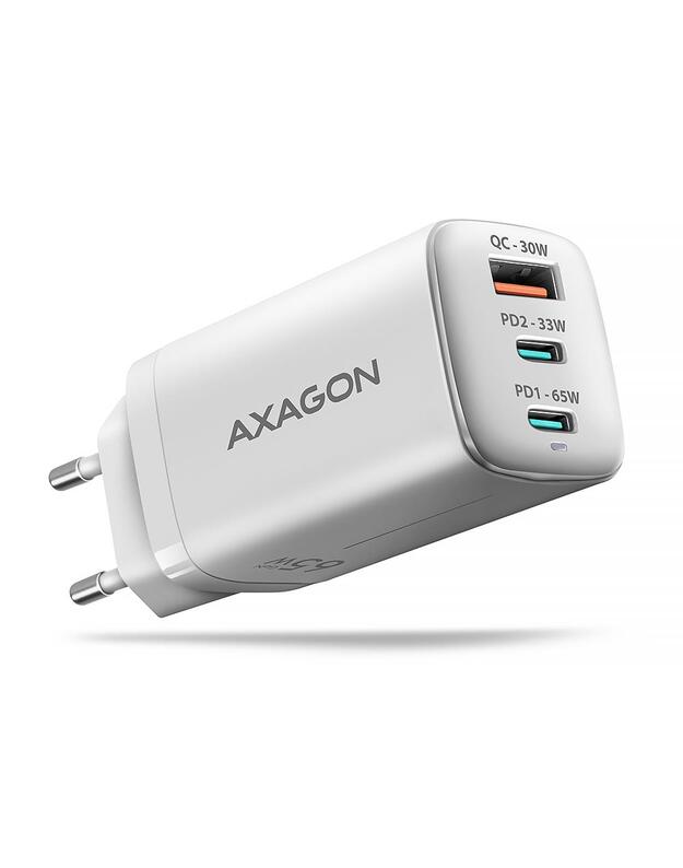 MOBILE CHARGER WALL USB 65W/GAN 3PORT ACU-DPQ65W AXAGON