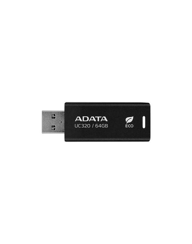 MEMORY DRIVE FLASH USB3.2 64GB/BLACK UC320-64G-RBK/BK ADATA
