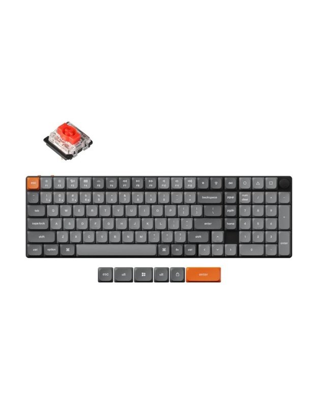 Belaidė klaviatūra Keychron K17 Max RGB, juoda (K17M-H1)