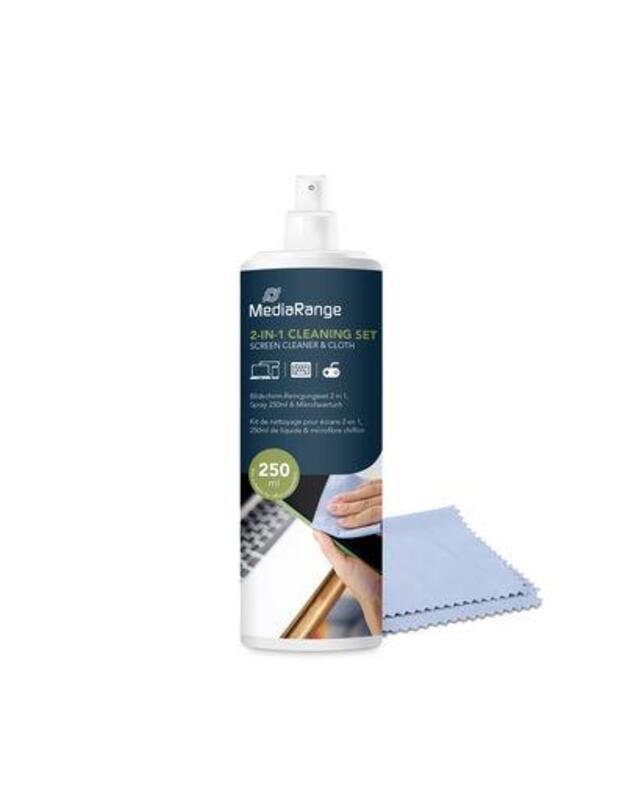 CLEANING LIQUID SCREEN 250ML/WITH CLOTH MR721 MEDIARANGE