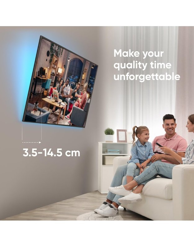 Sieninis televizoriaus laikiklis Onkron 43–85", juodas (TM6-B)