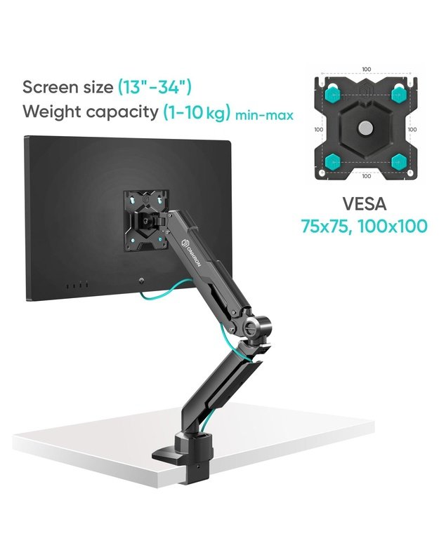 MONITOR ACC WALL MOUNT/13-34  BLACK G90-B ONKRON