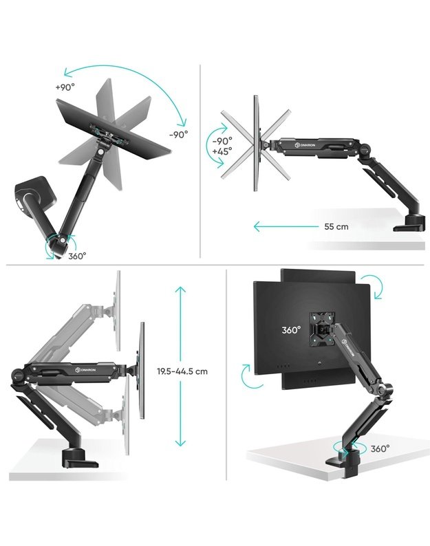 MONITOR ACC WALL MOUNT/13-34  BLACK G90-B ONKRON