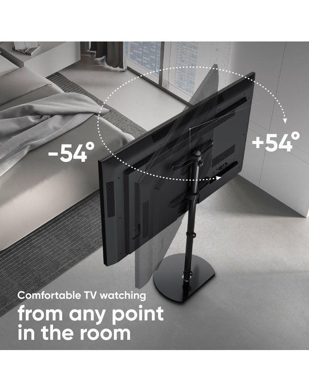 Grindinis TV stovas Onkron 30–60", juodas (TS5060-B)