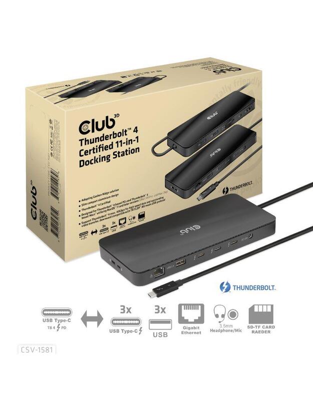 NB ACC DOCKING STATION 11IN1/THUNDERBOLT CSV-1581 CLUB3D