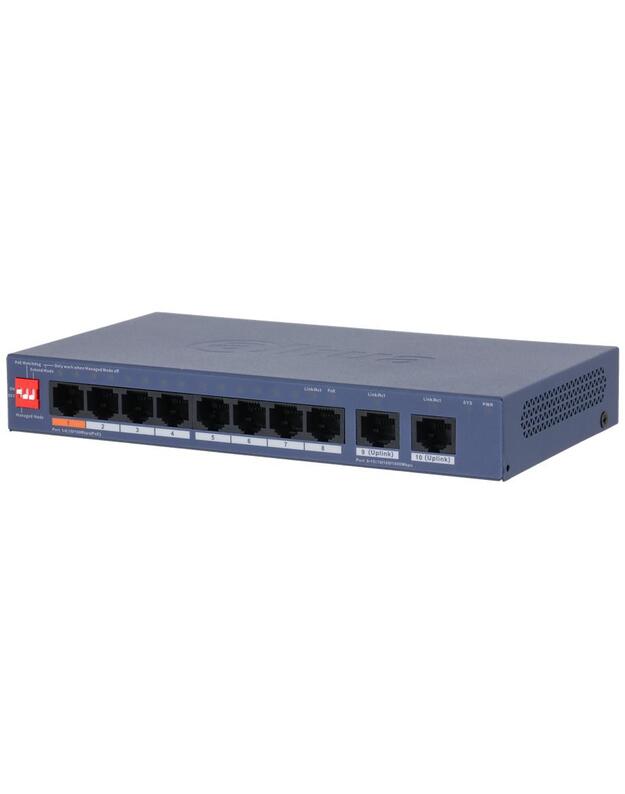 Switch|DAHUA|DH-CS4010-8ET2GT-60|PoE ports 8|60 Watts|CS4010-8ET2GT-60