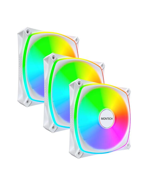 CASE FAN 120MM/RX120 PRO WHITE 3 IN 1 MONTECH
