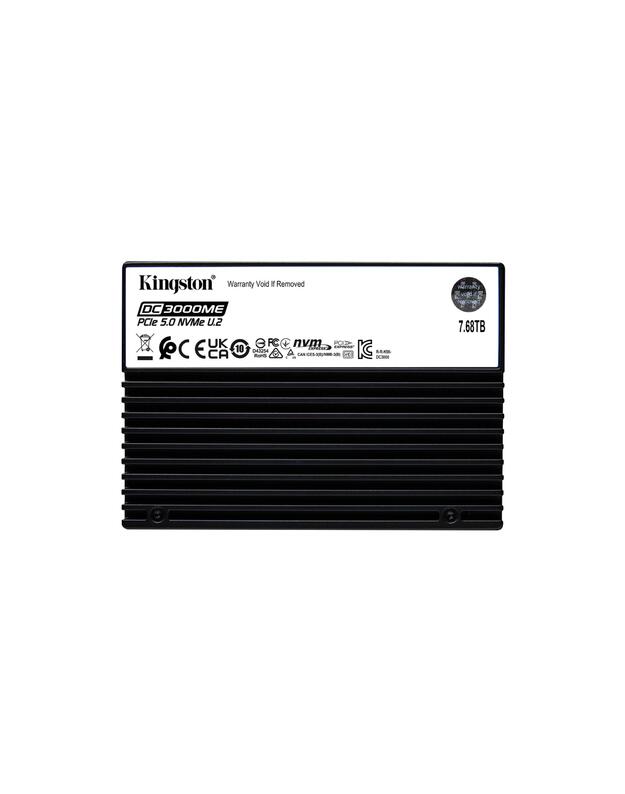 SSD|KINGSTON|SSD series DC3000ME|7.68TB|NVMe|NAND flash technology 3D TLC|Write speed 10000 MBytes/sec|Read speed 14000 MBytes/sec|Form Factor U.2|TBW 14.016 TB|MTBF 2000000 hours|SEDC3000ME/7T6