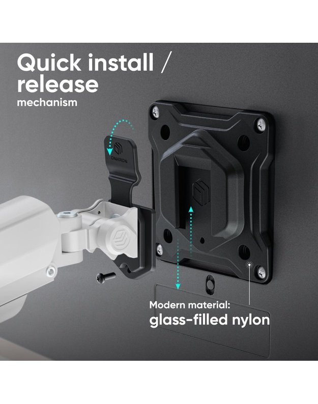 MONITOR ACC DESK MOUNT/13-32  BLK/WHT G160-BW ONKRON