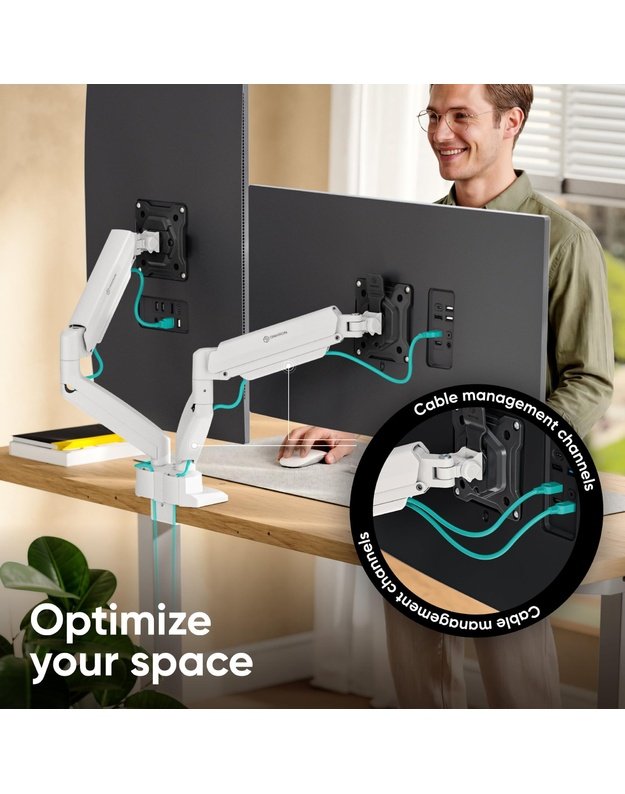 MONITOR ACC DESK MOUNT/13-32  BLK/WHT G160-BW ONKRON