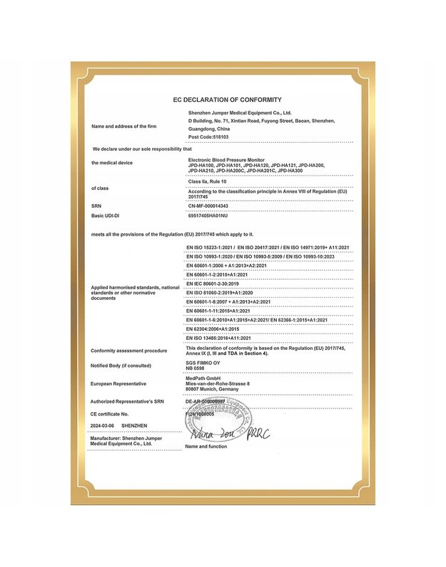 JUMPER  JPD-HA210 medicininis spaudimo matuoklis 9