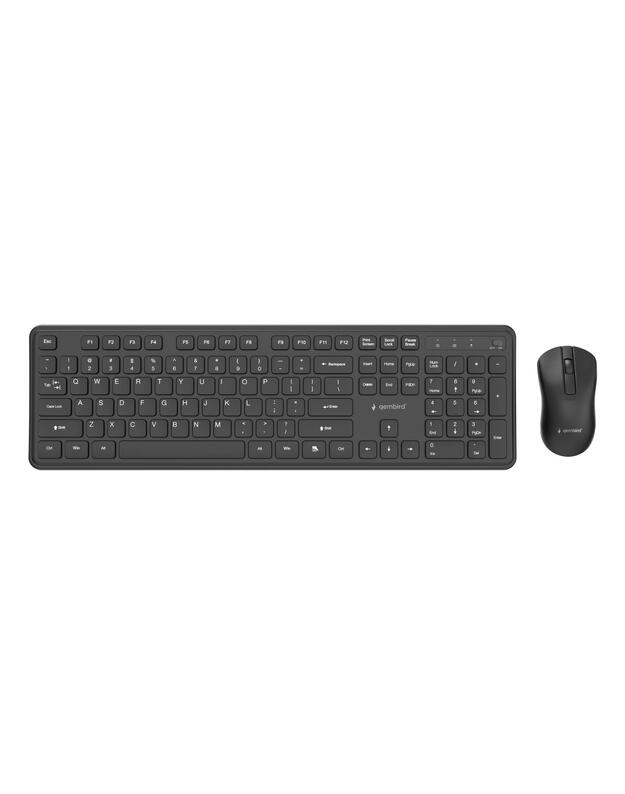 KEYBOARD +MOUSE WRL ENG/BK KBS-WPS-01 GEMBIRD