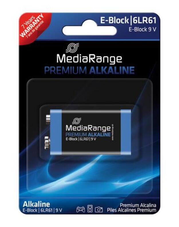 BATTERY ALKALINE E-BLOCK 9V/MRBAT107 MEDIARANGE
