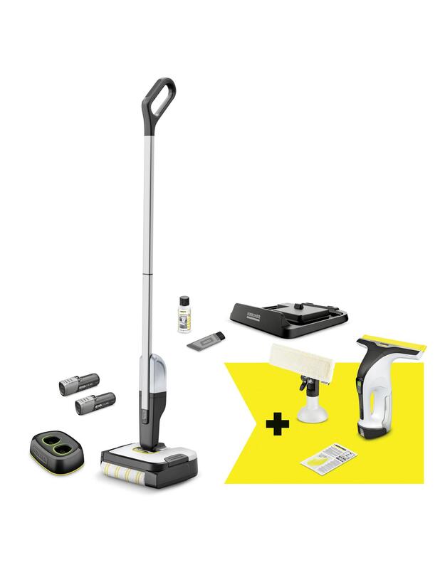 Vacuum Cleaner|KARCHER|FC 2-4 + WV 4-4 Set|Dry&wet|Electric mop|Black/Silver|Bagless|Battery| 2.2 kg|9.791-983.0