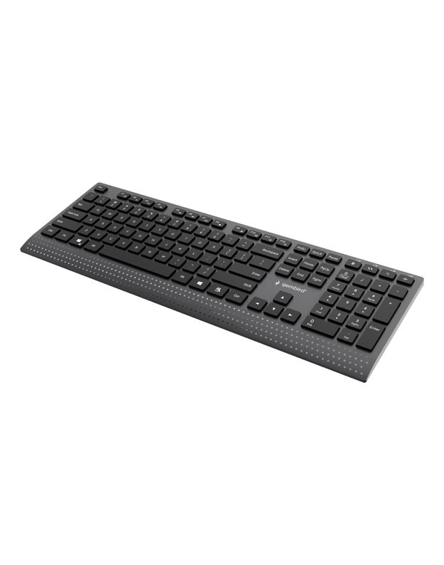 Multimedijos klaviatūra Gembird USB, ENG, juoda (KB-MCH-06)