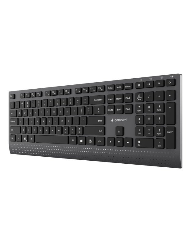 Multimedijos klaviatūra Gembird USB, ENG, juoda (KB-MCH-06)
