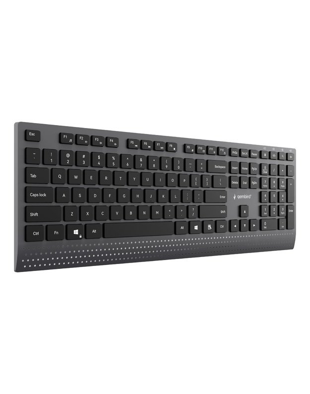 Multimedijos klaviatūra Gembird USB, ENG, juoda (KB-MCH-06)