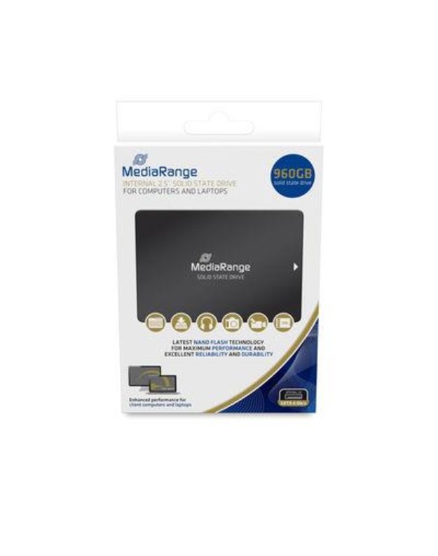 SSD|MEDIARANGE| 960 GB|Serial ATA III|Write speed 480 MB/s|Read speed 550 MB/s|Blister|2.5 |MR1004