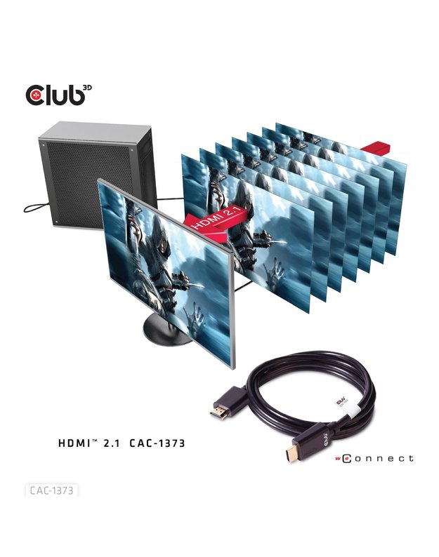 CABLE HDMI TO HDMI 3M/M/M CAC-1373 CLUB3D