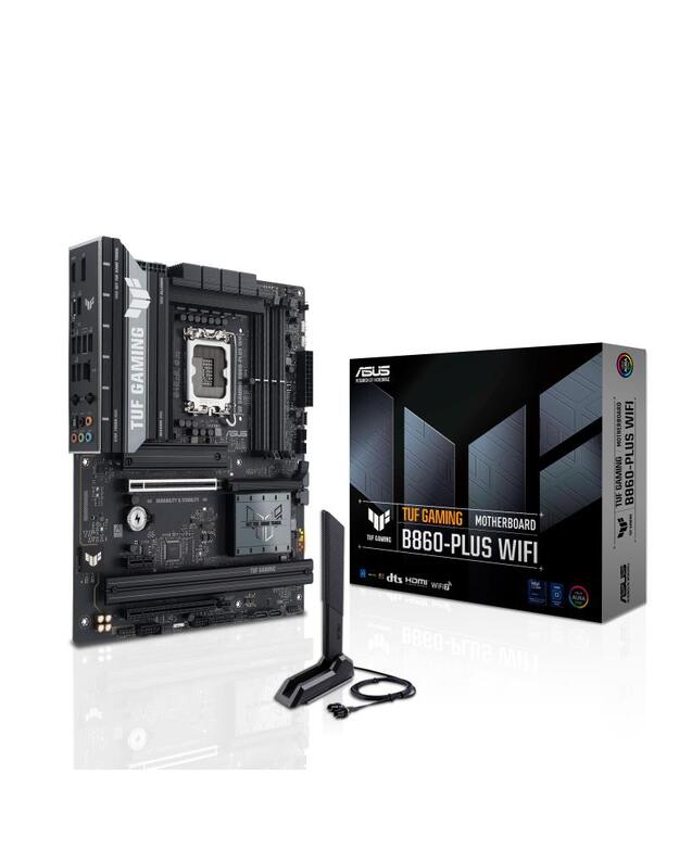 Mainboard|ASUS|Intel B860 Express|LGA1851|Micro-ATX|Memory DDR5|Memory slots 4|1xPCI-Express 4.0 1x|1xPCI-Express 4.0 16x|1xPCI-Express 5.0 16x|3xM.2|1xHDMI|1xDisplayPort|2xUSB 2.0|3xUSB 3.0|2xUSB 3.2|1xUSB-C|1xOptical S/PDIF|1xRJ45|5xAudio port|TUFGAMING