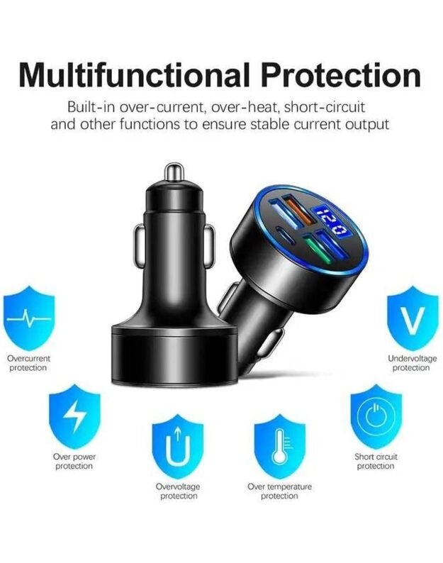 DreamQo WGS-G44 150W 5-port car charger, black