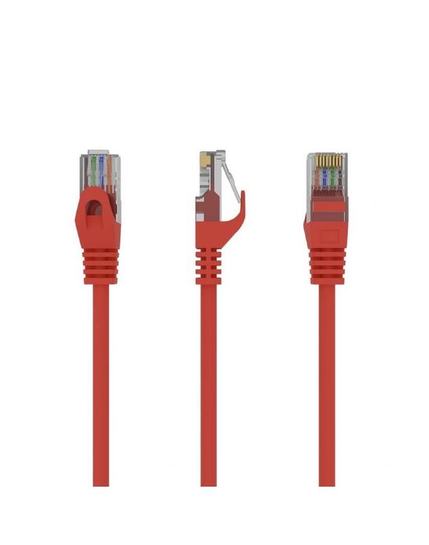 PATCH CABLE CAT6 UTP 0.5M/RED PP6U-0.5M/R GEMBIRD