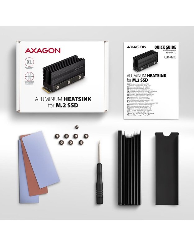 SSD ACC COOLER M.2 2280/36MM CLR-M2XL AXAGON