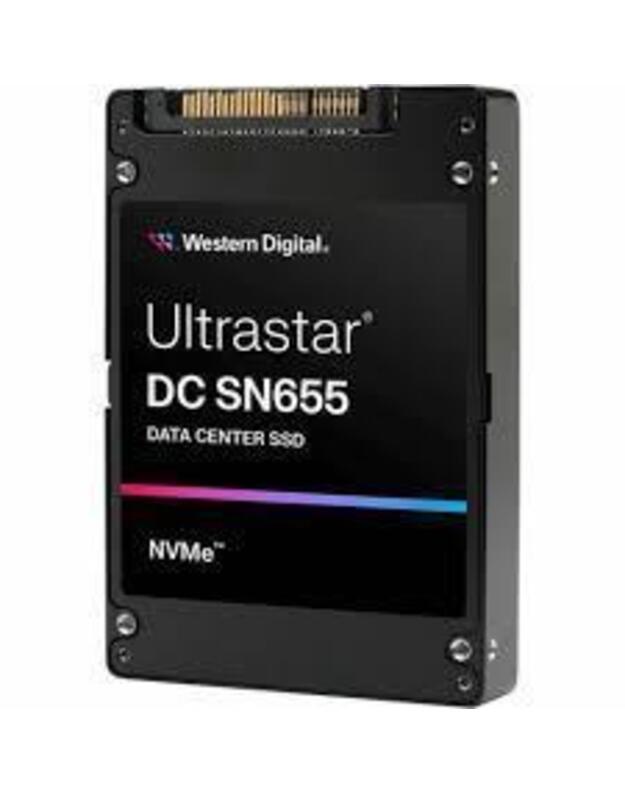 SSD|WESTERN DIGITAL|SSD series Ultrastar DC SN655|3.84TB|PCIe Gen4|NVMe|NAND flash technology TLC|Write speed 2600 MBytes/sec|Read speed 6800 MBytes/sec|Form Factor U.3|MTBF 25000000 hours|0TS2461