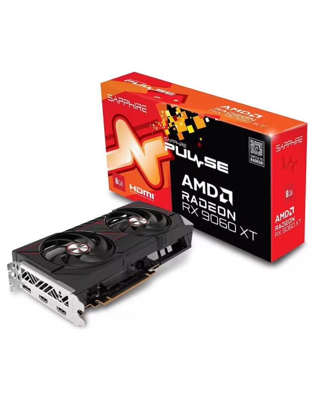 Graphics Card|SAPPHIRE|AMD Radeon RX 9060 XT|8 GB|GDDR6|128 bit|PCIE 5.0 16x|GPU 2700 MHz|Dual Slot Fansink|2xHDMI|1xDisplayPort|11350-04-20G