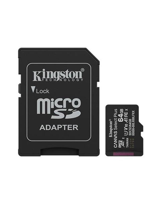 MEMORY MICRO SDXC 64GB UHS-I/W/ADAPTER SDCS3/64GB KINGSTON