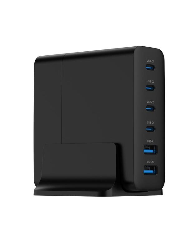 CHARGER USB UNIVERSAL 6P 75W/TA-UC-2A4C-PD75-01-BK GEMBIRD