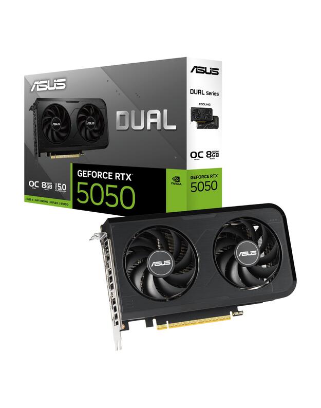 Graphics Card|ASUS|NVIDIA GeForce RTX 5050|8 GB|GDDR6|128 bit|PCIE 5.0 16x|Dual Slot Fansink|DUAL-RTX5050-O8G