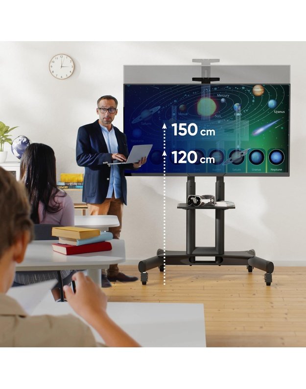 Mobilus televizoriaus stovas Onkron 40–70", juodas (TS1551-B)