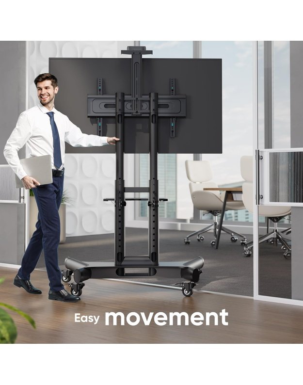 Mobilus televizoriaus stovas Onkron 40–70", juodas (TS1551-B)