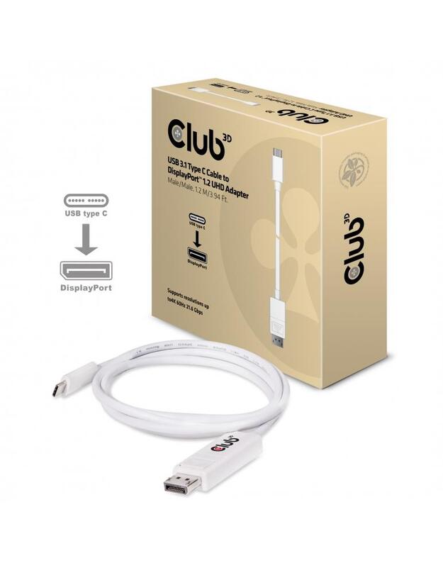 CABLE USB-C TO DP 1.2M/M/M CAC-1517 CLUB3D
