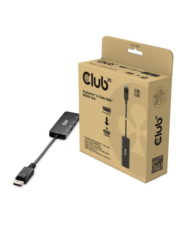 I/O ADAPTER DP TO HDMI TRIPLE/CSV-7330 CLUB3D