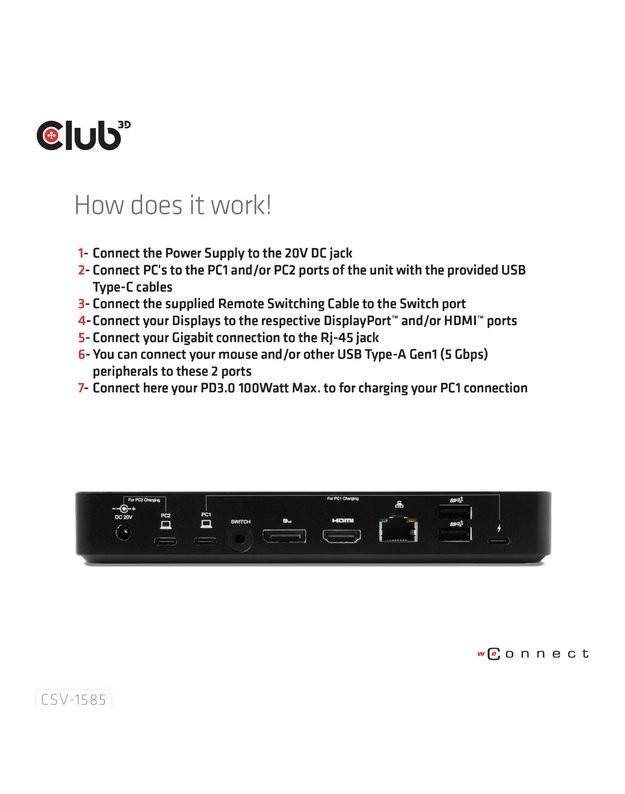 NB ACC DOCKING STATION/USB-C 120W CSV-1585 CLUB3D
