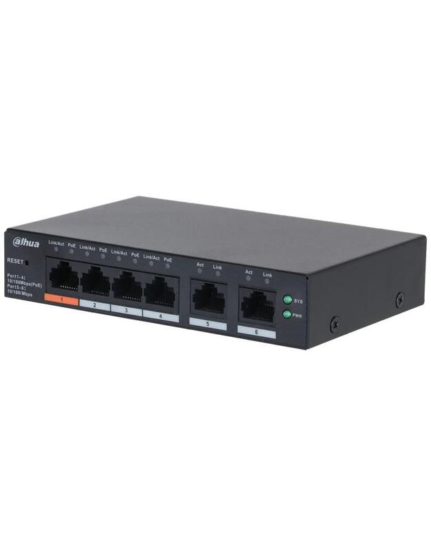Switch|DAHUA|DH-CS4006-4ET2ET-60|Type L2|PoE ports 4|60 Watts|CS4006-4ET2ET-60