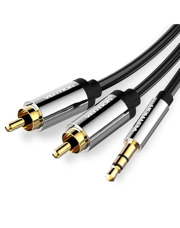 CABLE AUDIO 3.5MM TO 2XRCA/2M BCFBH LINDY